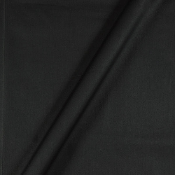 Black Color Plain Cotton Satin Lycra Fabric (Width 42 Inches