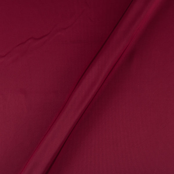 Satin Maroon Colour 60 Inches Width Plain Imported Fabric - SourceItRight