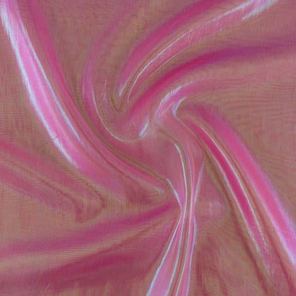 Holographic Organza Candy pink Two Tone Imported Fabric 4205G