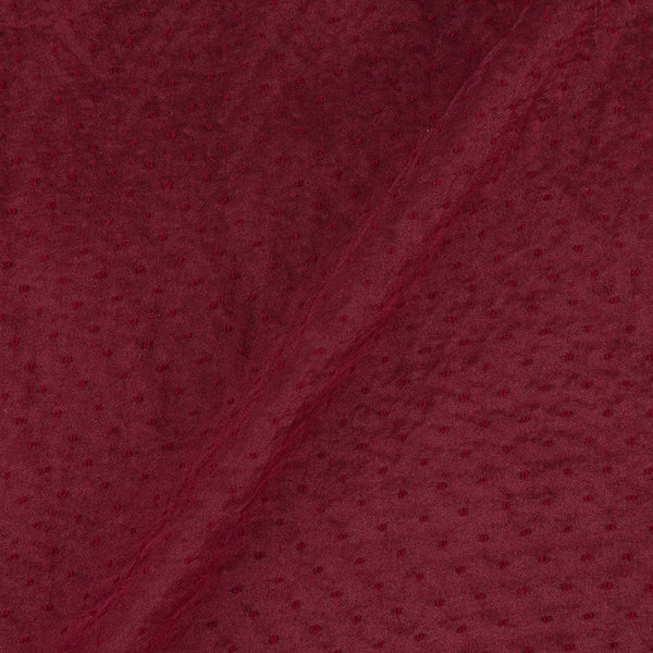 Dot Organza Maroon Colour 60 Inches Width Imported Fabric freeshipping - SourceItRight