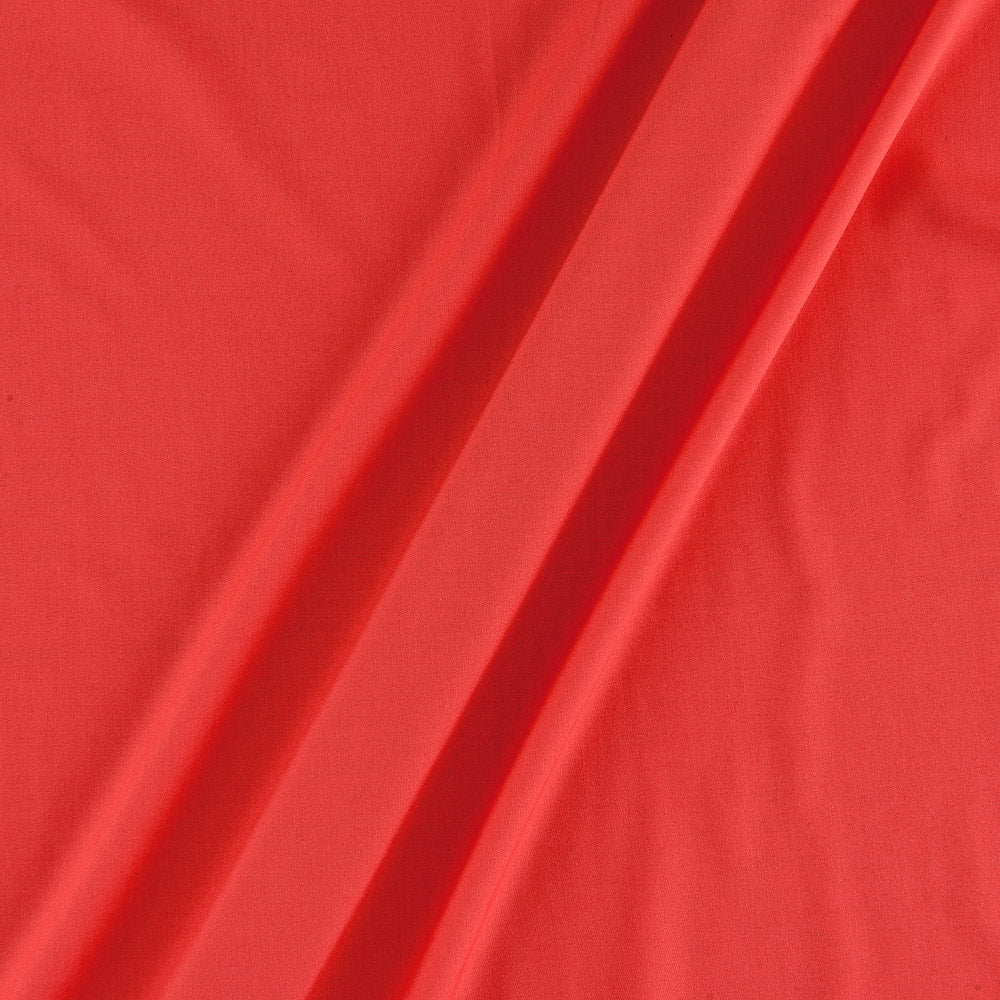 Buy Lizzy Bizzy Hot Coral Colour Plain Dyed Fabric Online 4212AX