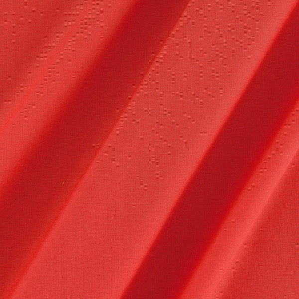 Buy Lizzy Bizzy Hot Coral Colour Plain Dyed Fabric Online 4212AX