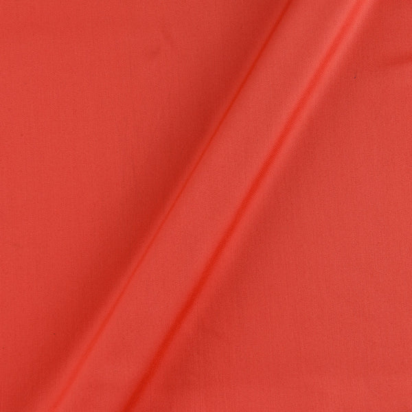 Viscose Satin Coral Colour Plain Dyed Fabric 4214C
