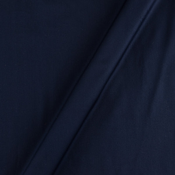 Viscose Satin Midnight Blue Colour Plain Dyed Fabric 4214P