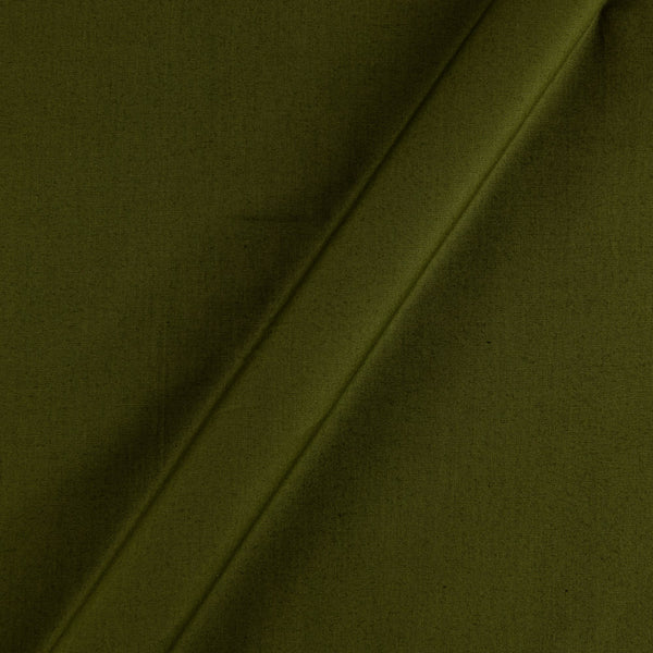 Poplin Cotton Army Green Colour Plain Dyed Fabric 4215AG