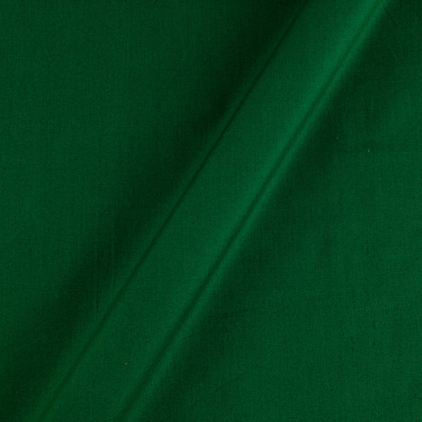 Poplin Cotton Dark Green Colour Plain Dyed Fabric 4215G