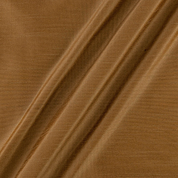 Banarasi Raw Silk [Artificial Dupion] Beige X Brown Cross Tone Dyed Fabric 4216AL