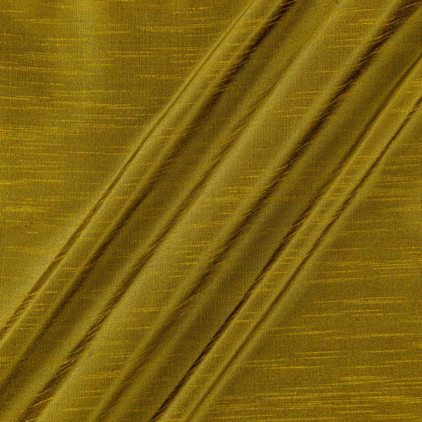 Banarasi Raw Silk [Artificial Dupion] Olive Green Colour Dyed Fabric 4216AQ