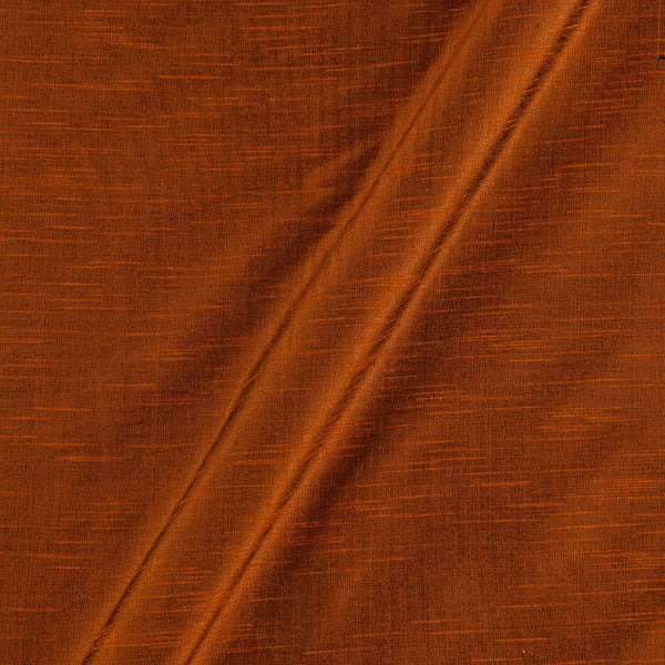 Buy Banarasi Raw Silk [Artificial Dupion] Brown Colour Dyed Fabric 4216A Online