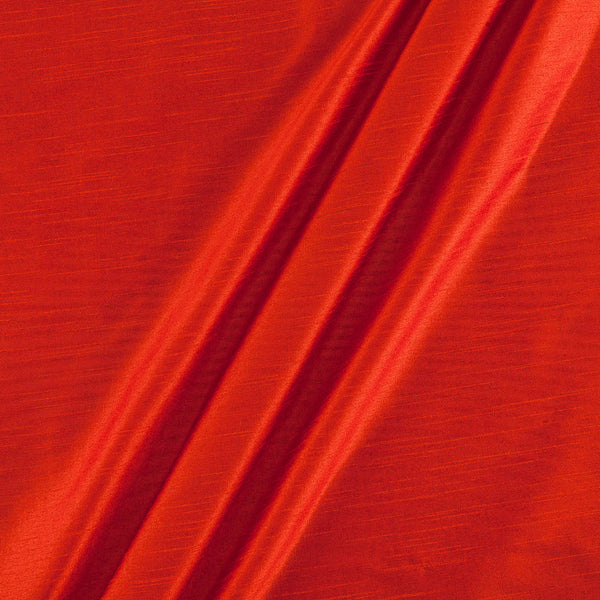 Buy Banarasi Raw Silk [Artificial Dupion] Tangerine Orange Colour Dyed Fabric 4216Q Online