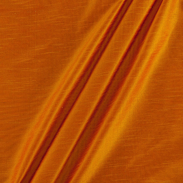 Banarasi Raw Silk [Artificial Dupion] Orange X Red Cross Tone Dyed Fabric 4216R