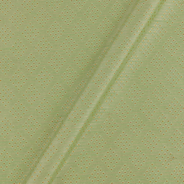 Buy Art Dupion Brocade Pista Green Colour Jacquard Butta Fabric Online 6020T