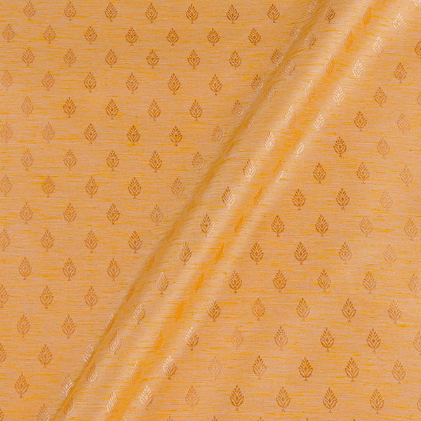 Buy Fancy Matka Type Cream Yellow Colour Banarasi PS Jacquard Fabric Online 6049L