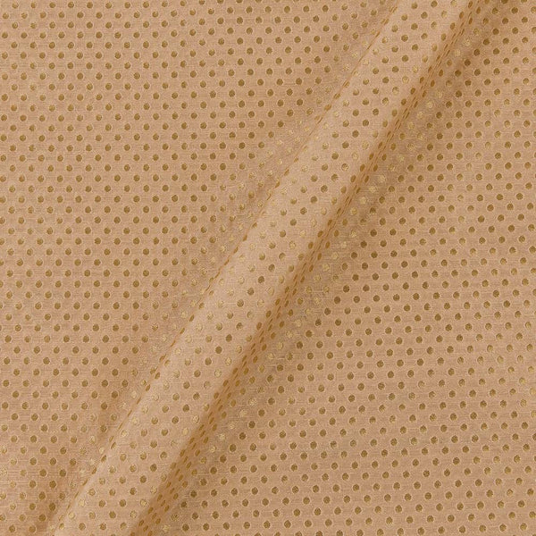Katan Silk Banarasi Jacquard Butta Beige Colour Fabric Online 6077C