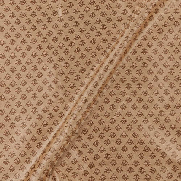Banarasi Silk Feel Beige Gold Colour 56 inches Width Jacquard Fabric freeshipping - SourceItRight