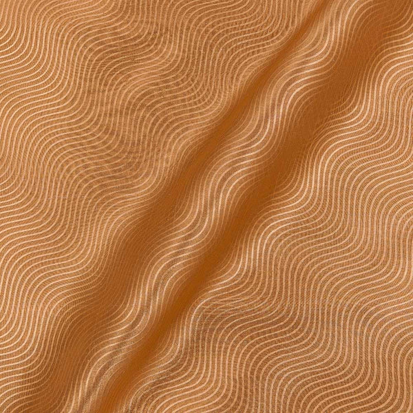Copper Colour Self Emboss Banarasi Tissue Fabric Online 6108F
