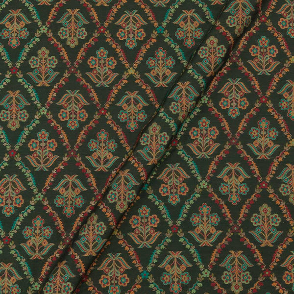 Silk Feel Dark Green Colour 46 Inches Width Fancy Jacquard Fabric freeshipping - SourceItRight