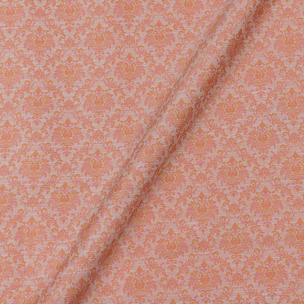 Banarasi Silk Feel Pale Peach Colour 46 Inches Width Brocade Fabric freeshipping - SourceItRight