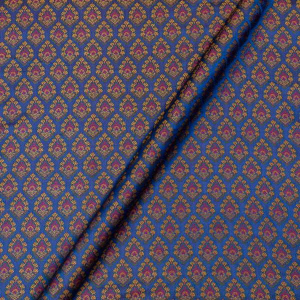 Banarasi Satin Silk Violet Blue Two Tone 43 Inches Width Brocade Fabric freeshipping - SourceItRight