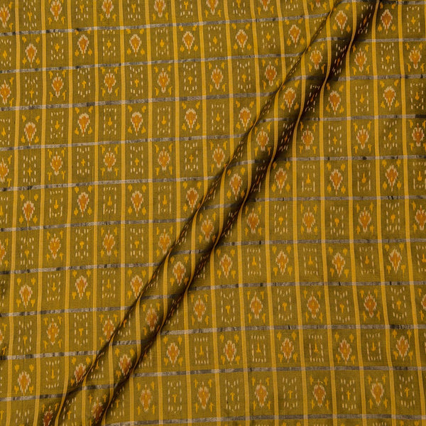 Banarasi Silk Patola Olive Yellow Colour 45 Inches Width Fabric freeshipping - SourceItRight