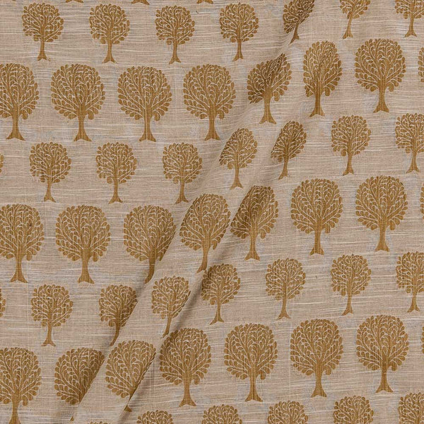 Buy Chanderi Feel Off White Colour Tree Motif Fancy Jacquard Fabric 7001AF Online