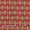 Chanderi Feel Carrot Colour Ikat Pattern Fancy Jacquard Fabric 7001KC
