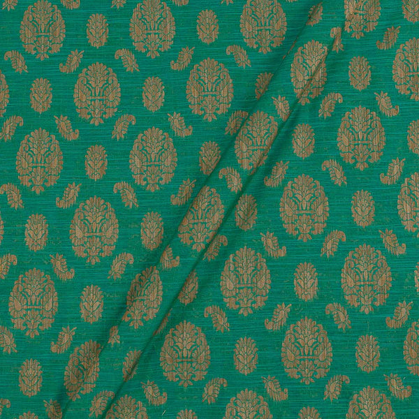 Buy Chanderi Feel Mint Green Colour Ethnic and Paisley Pattern Fancy Jacquard Fabric 7002AV Online