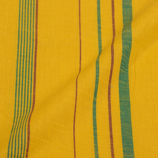Mustard Colour Vertical Stripes ( Length Wise) Slub Cotton Fabric Cut of 0.90 Meter freeshipping - SourceItRight