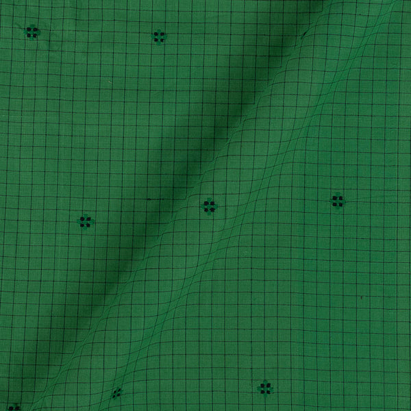 Mangalgiri Cotton Green Colour 43 Inches Width Checks Handloom Jacquard Fabric freeshipping - SourceItRight