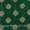 Buy Satin Silk Feel Dark Green Colour Gold Butta Print Shibori Pattern Fabric Online 9007AB