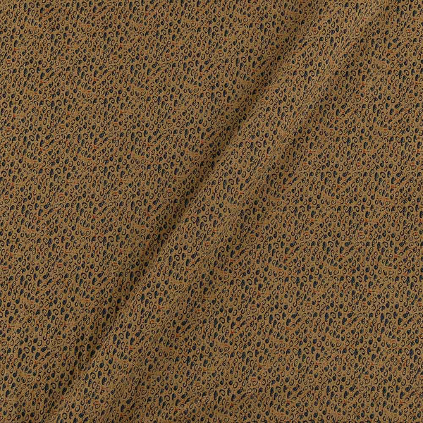 Buy Double Dyed Brown Colour Geometric Design Printed Cotton Fabric Online 9022G