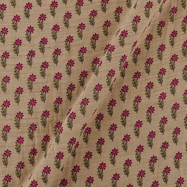 Premium Floral Butti Print on Beige Colour Matka Feel Lurex Fabric Online 9051A2