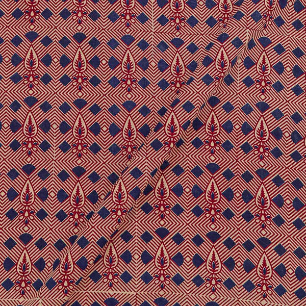 Cotton Navy Blue Maroon Colour 45 Inches Width Geometric Print Fabric freeshipping - SourceItRight