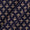 Cotton Navy Blue Colour Leaves Print Fabric 9072CC