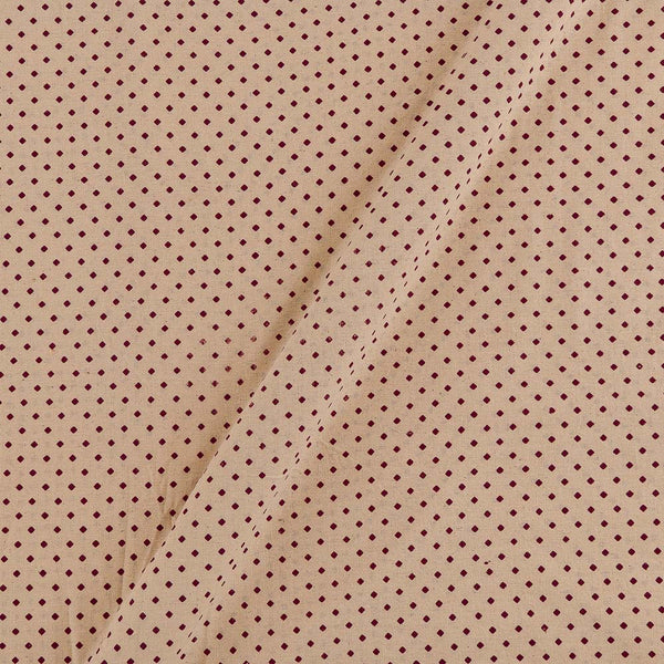 Cotton Off White Colour Geometric Print Fabric 9072DK