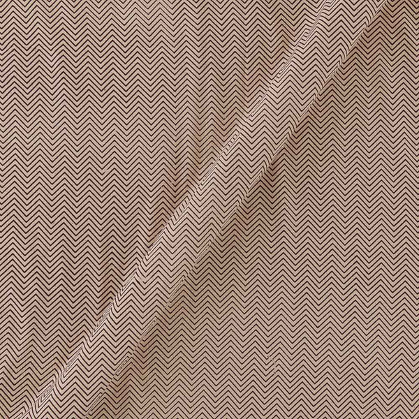 Cotton Off White Colour Chevron Print Fabric Online 9072EO
