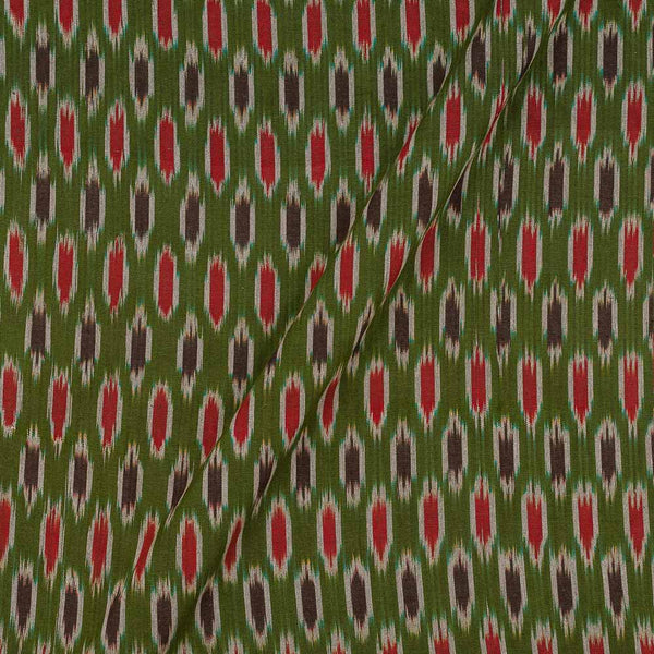 Cotton Ikat Leaves Green Colour 42 Inches Width Washed Fabric freeshipping - SourceItRight