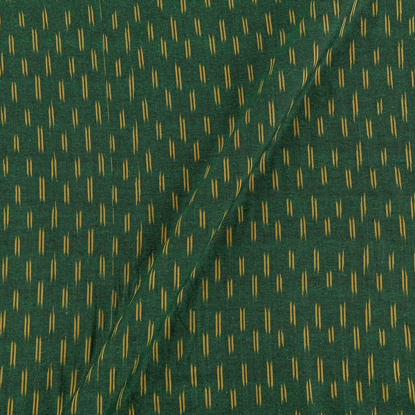 Cotton Ikat Forest Green Colour Washed Fabric Online S9150S1