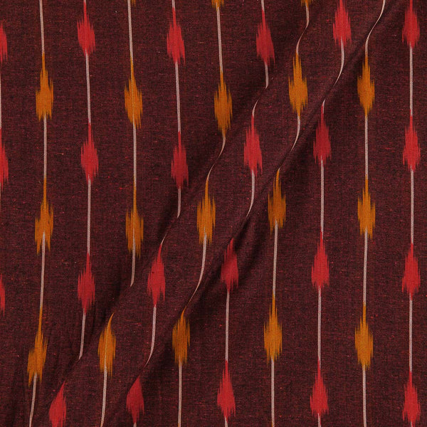 Cotton Ikat Maroon X Black Cross Tone Washed Fabric Online 9150AOK
