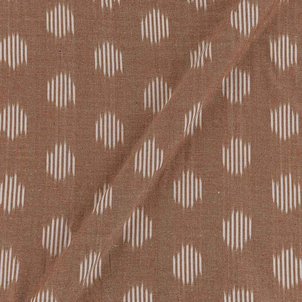 Cotton Ikat Dark Beige Colour Washed Fabric Online 9150AOL