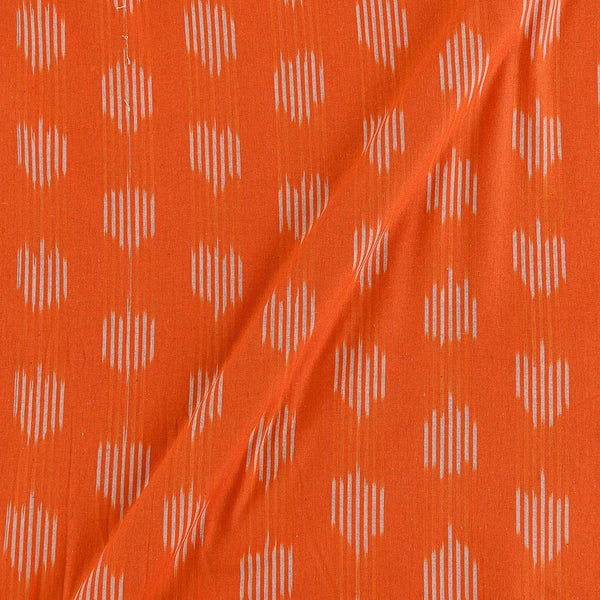 Cotton Ikat Fanta Orange Colour Washed Fabric Online 9150AOM