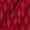 Cotton Ikat Poppy Red Colour Washed Fabric Online S9150C2