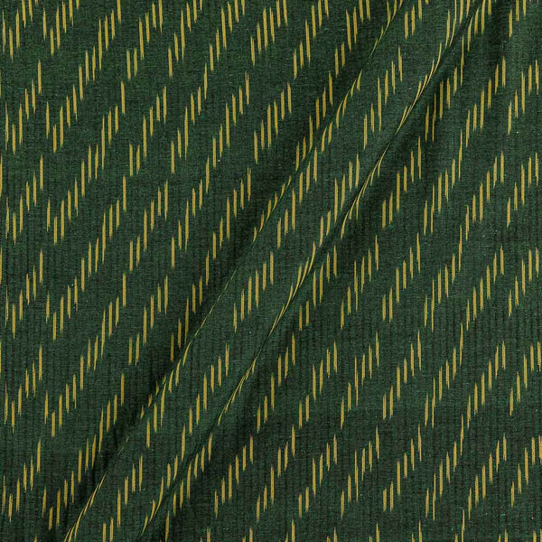 Cotton Ikat Green X Black Cross Tone Washed Fabric Online 9150DS