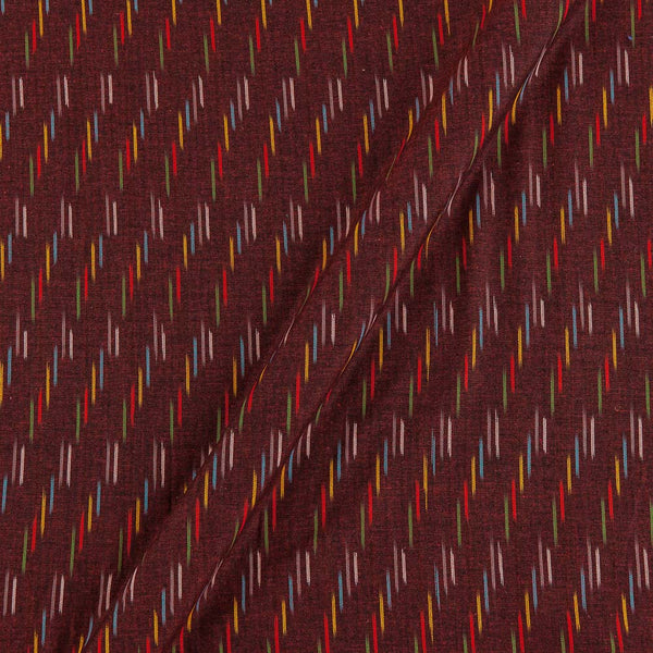 Cotton Ikat Plum Colour Washed Fabric Online 9150JI