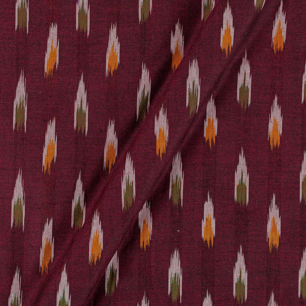 Ikat Cotton Maroon Colour 43 Inches Width Washed Fabric freeshipping - SourceItRight