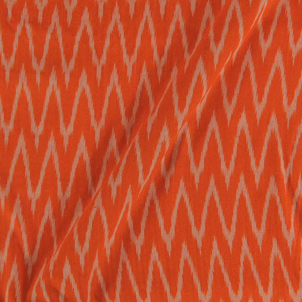 Cotton Ikat Orange Colour 43 Inches Width Washed Fabric freeshipping - SourceItRight