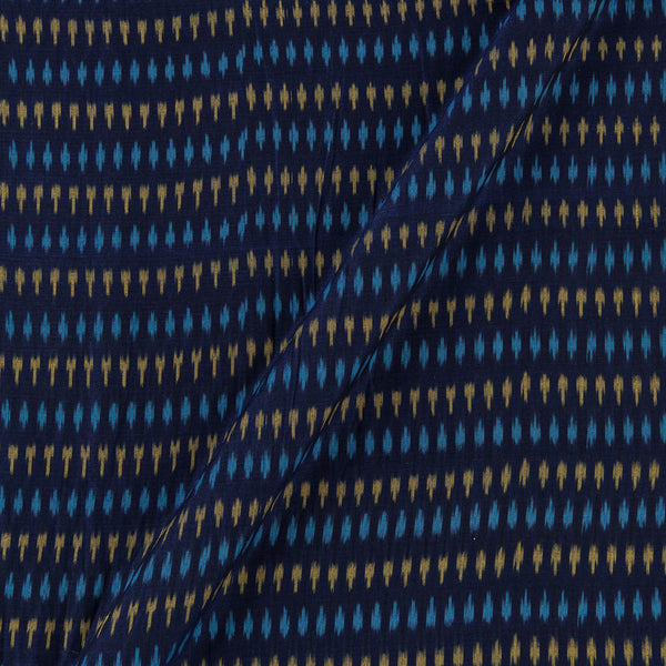 Mercerised Cotton Ikat Midnight Blue Colour Fabric Online 9151DD