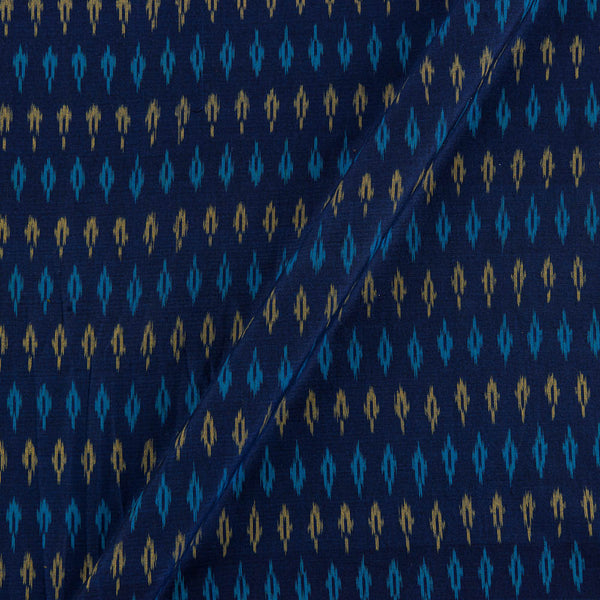 Buy Mercerised Cotton Ikat Dark Blue Colour Fabric 9151DL Online