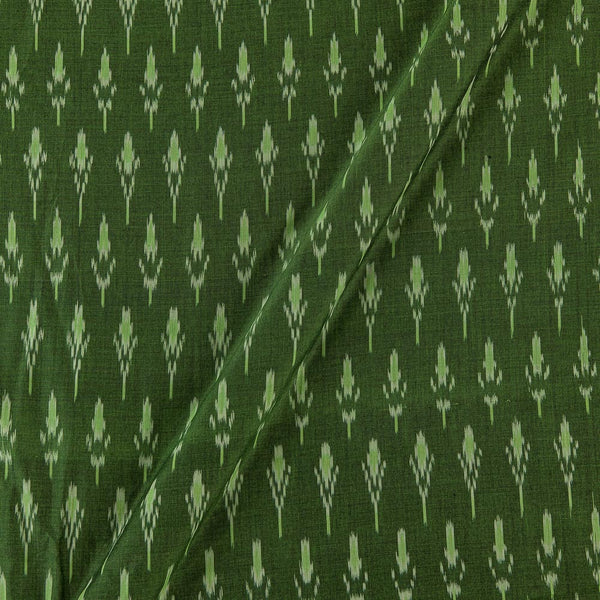Mercerised Cotton Ikat Green X Black Cross Tone Fabric Online 9151DV