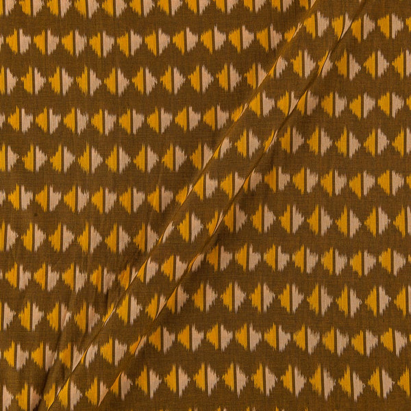 Mercerised Cotton Ikat Rust Brown Colour Fabric Online 9151EM